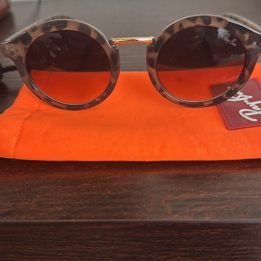 Ray-Ban Tortoise Shell Sunglasses with Orange Case